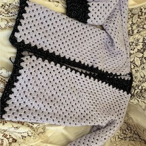 Elegant Black and Gray Women's Cardigan